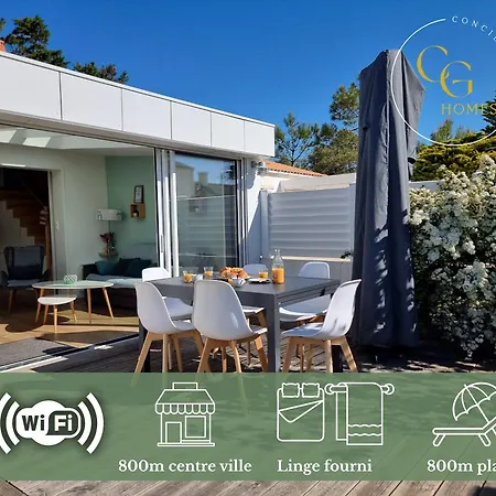 Au Rythme Des Marees, 800m De La Plage, Wifi, Barbecue